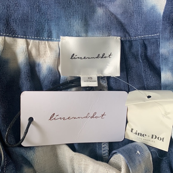 Line & Dot Perry Tie Dye Top In Blue Size XS - Picture 5 of 6